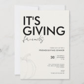 友情に感謝 - エレガントでシンプルな感謝祭の友人たち 招待状 (正面)