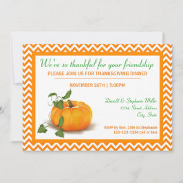 友情に感謝 – ディナー招待状 招待状