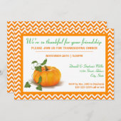 友情に感謝 – ディナー招待状 招待状 (正面/裏面)