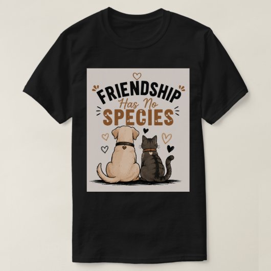 友情に種族はない Tシャツ (デザイン正面)