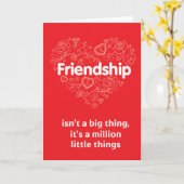 友情のすばらしい引用文の赤い挨拶状 カード (黄色い花)