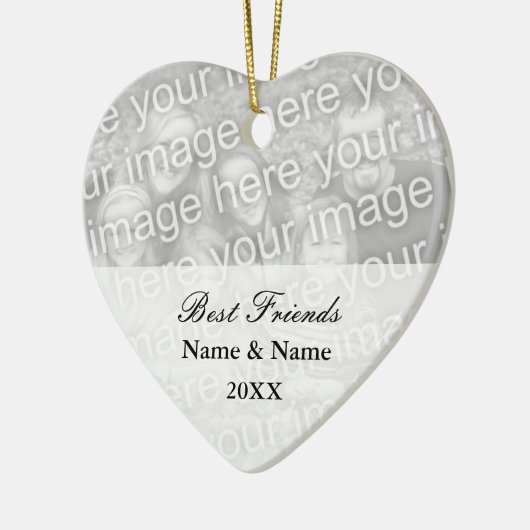 友情のための親友の写真のオーナメント セラミックオーナメント (左)
