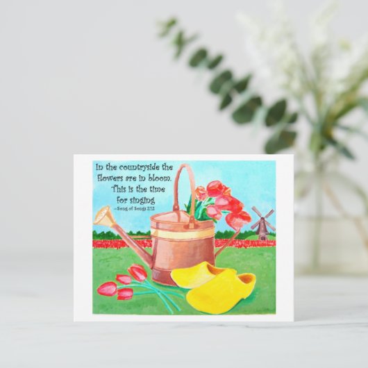 友情のはがき感動的の花 ポストカード (スタンド正面)