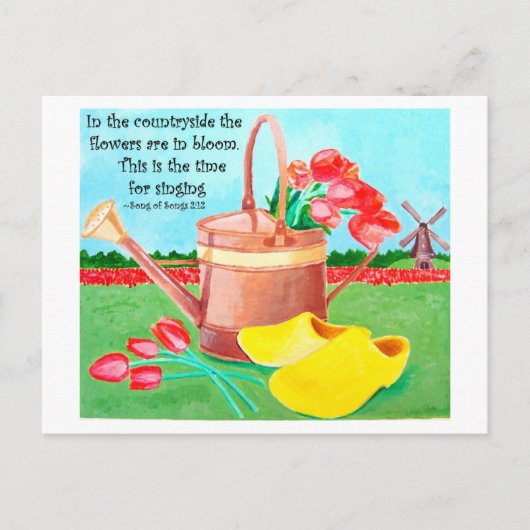 友情のはがき感動的の花 ポストカード (正面)