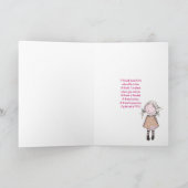 友情のばら色の花束 カード (内部)