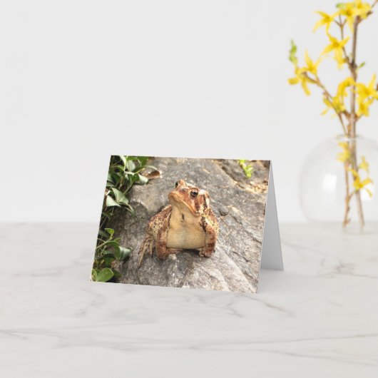 友情のカエルの足のグリーティングカード カード (黄色い花)