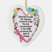 友情のハート3の記念品のオーナメント セラミックオーナメント (右)
