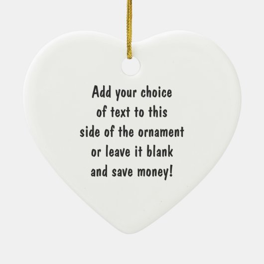 友情のハート3の記念品のオーナメント セラミックオーナメント (裏面)