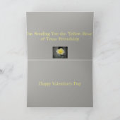 友情のバレンタインカードの黄色バラ シーズンカード (内部)