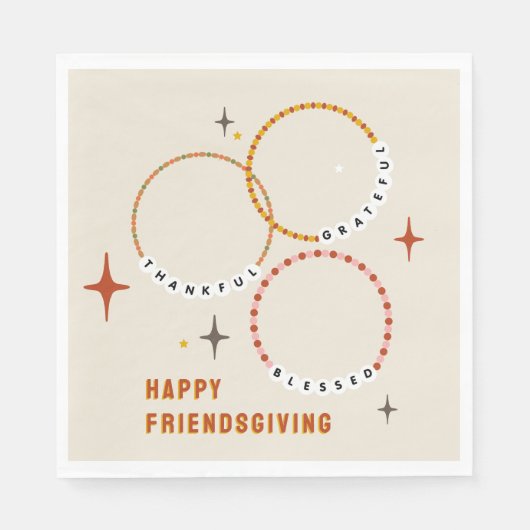 友情のブレスレット友情に感謝の気持ちを スタンダードランチョンナプキン (正面)