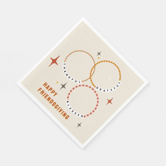 友情のブレスレット友情に感謝の気持ちを スタンダードランチョンナプキン (角)