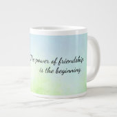 友情の力がすべての違いを克服 ジャンボコーヒーマグカップ (正面右)