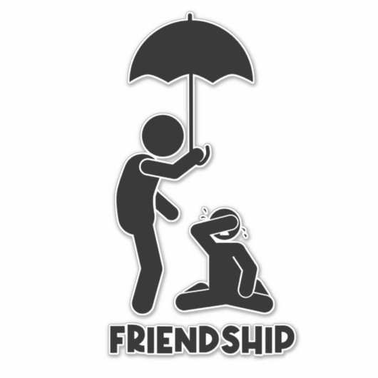 友情の力と美しい シール (正面)