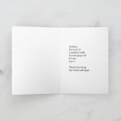 友情の友と天使に感謝飛んでいる カード (内部)