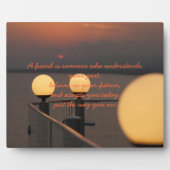 友情の名言プレート フォトプラーク (正面)