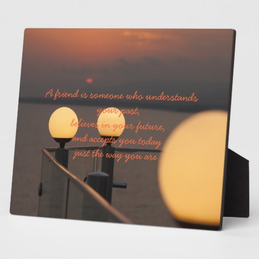 友情の名言プレート フォトプラーク (側面)