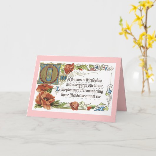 友情の喜び カード (黄色い花)