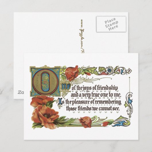 友情の喜び ポストカード (正面/裏面)