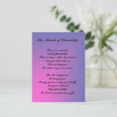 友情の奇跡の詩はがき ポストカード (スタンド正面)