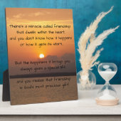 友情の奇跡カスタマイズ可能な詩のプラーク フォトプラーク (側面)