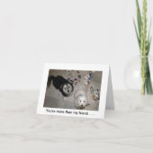 友情の子犬のユーモア カード (正面)