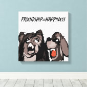 友情の幸福 キャンバスプリント (インサイチュ (ウッドフロア))