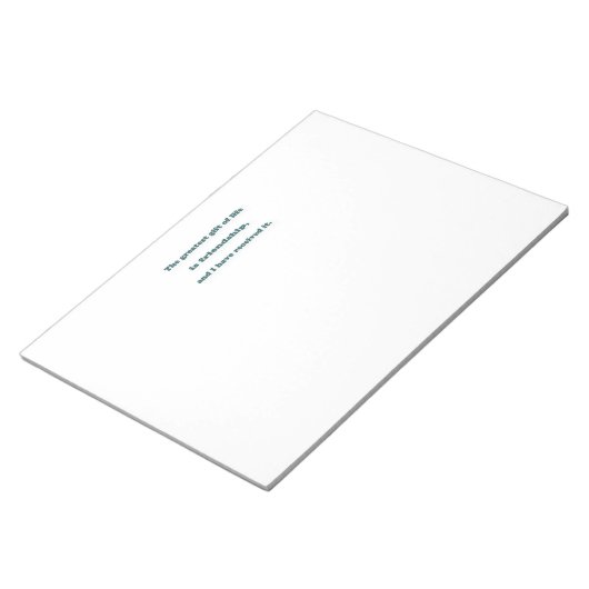 友情の引用文-もっとも偉大生命の贈り物は… ノートパッド (アングル)