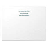 友情の引用文-もっとも偉大生命の贈り物は… ノートパッド (正面)