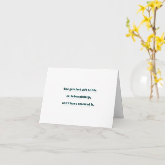 友情の引用文-生命の最も素晴らしいギフトは…あります カード (黄色い花)