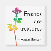 友情の引用 – やる気を起こさせる引用文 マグネット (正面)