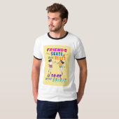 友情の心でスケート、心躍る精神 Tシャツ (正面フル)