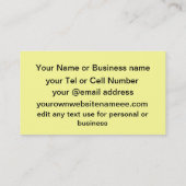 友情の愛および真実 名刺 (裏面)