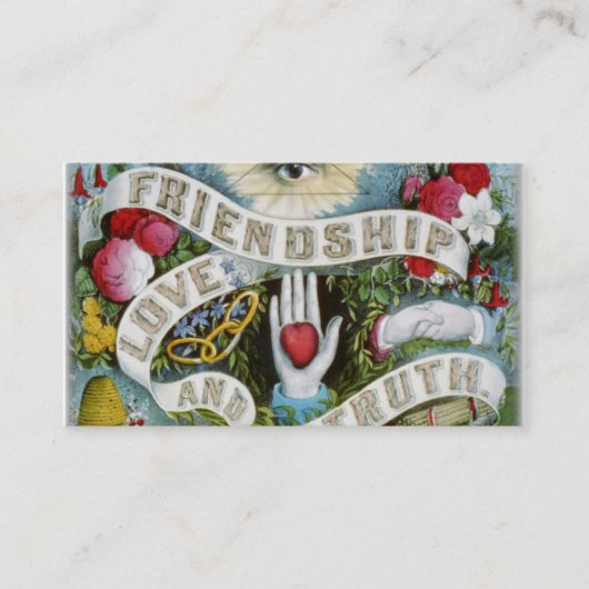 友情の愛および真実 名刺 (正面)