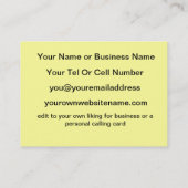 友情の愛および真実 名刺 (裏面)