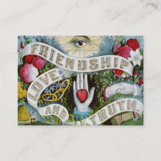 友情の愛および真実 名刺 (正面)
