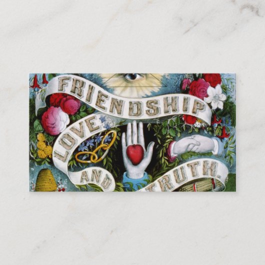 友情の愛と真実のアートプロファイルの呼び出しカード コーリングカード (正面)