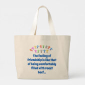 友情の感じ引用文 – 友情 ラージトートバッグ (裏面)