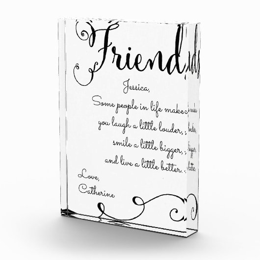 友情の感謝 フォトブロック (右)