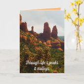 友情の感謝、美しいセドナ砂漠 カード (黄色い花)