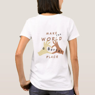 友情の手Tシャツ – Make World Better Place Tシャツ
