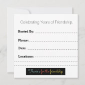 友情の招待状 招待状 (裏面)