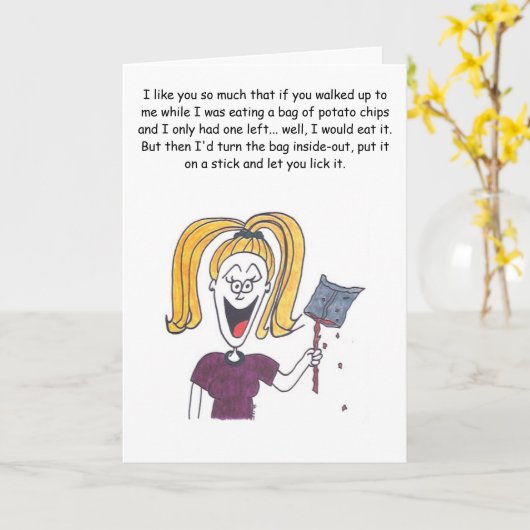 友情の挨拶状 カード (黄色い花)