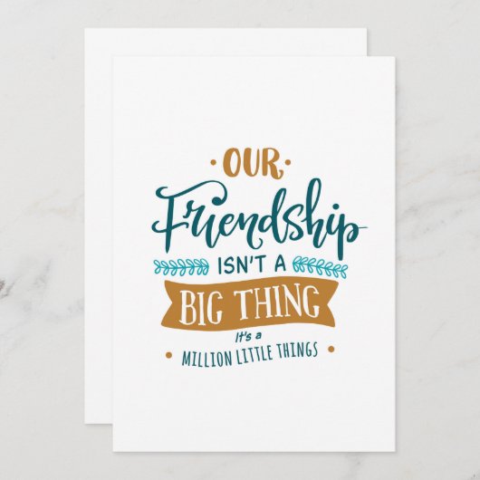 友情の日の大きな出来事 招待状 (正面/裏面)