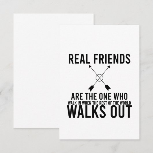 友情の日の実在友人 招待状 (正面/裏面)