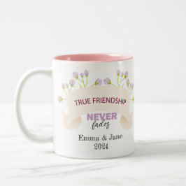 友情の日を決して消さない真の友情 ツートーンマグカップ