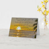 友情の日没のビーチの天恵 カード (黄色い花)