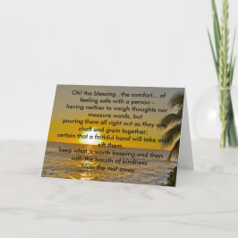 友情の日没の写真の天恵 カード