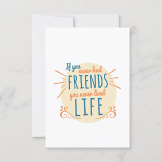 友情の日、友人は誰もいない 招待状