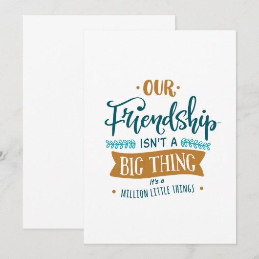 友情の日 大きなもの 招待状 (正面/裏面)