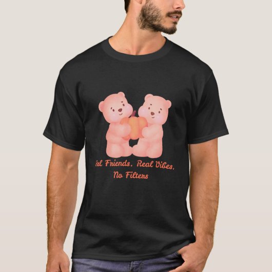 友情の日 最高の友達 面白いクマの友達 Tシャツ (正面)